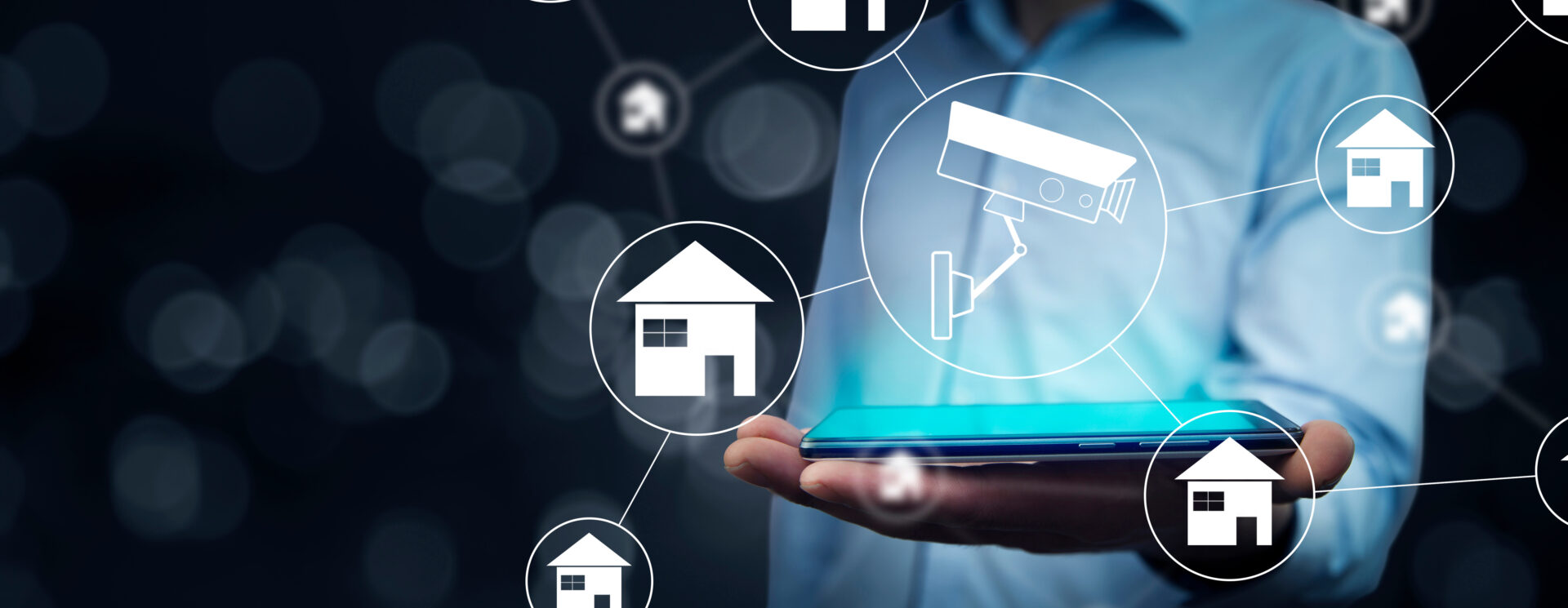 Home security system in tablet